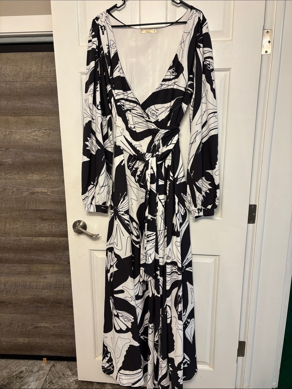 Black and White Wrap Dress